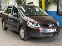 USED 2018 18 VOLKSWAGEN SHARAN 2.0 SE TDI BLUEMOTION TECHNOLOGY 5d 148 BHP 7 SEATS 1 OWNER FSH