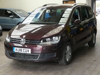 USED 2018 18 VOLKSWAGEN SHARAN 2.0 SE TDI BLUEMOTION TECHNOLOGY 5d 148 BHP 7 SEATS 1 OWNER FSH