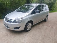 USED 2010 60 VAUXHALL ZAFIRA 1.6 EXCLUSIV 5d 113 BHP ZERO DEPOSIT FINANCE AVAILABLE