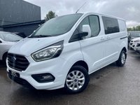 USED 2018 68 FORD TRANSIT CUSTOM 2.0 300 LIMITED DCIV L1 H1 168 BHP **6 Seater Crew Van - NO VAT** 