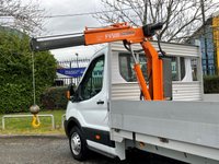 USED 2016 65 FORD TRANSIT 350 TDCi 155 L4 DROPSIDE + CRANE [ 13.7ft ] DRW  LIGHT ALLOY BODY D/S DROPSIDE BODY