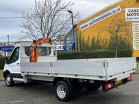 USED 2016 65 FORD TRANSIT 350 TDCi 155 L4 DROPSIDE + CRANE [ 13.7ft ] DRW  LIGHT ALLOY BODY D/S DROPSIDE BODY