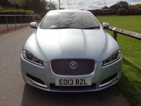 USED 2013 13 JAGUAR XF 2.2 D LUXURY 4d 200 BHP METALLIC CRYSTAL BLUE WITH A MERE 77000 MILES STUNNING COLOUR COMBINATION