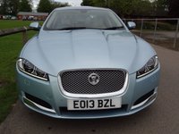 USED 2013 13 JAGUAR XF 2.2 D LUXURY 4d 200 BHP METALLIC CRYSTAL BLUE WITH A MERE 77000 MILES STUNNING COLOUR COMBINATION
