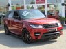 USED 2013 63 LAND ROVER RANGE ROVER SPORT 3.0 SDV6 AUTOBIOGRAPHY DYNAMIC 5d 288 BHP Finished in CHILE RED METALIC with contrasting EBONY CLIMATE HEATED LEATHER SEATS. This Range Rover Sport is a luxurious top of the range SUV. This car is a good choice if you want a posh car that's brilliant for family life. Features include, Stealth Pack, 22" alloys, Side Steps, Rear view camera, Climate front and rear Leather Seats, Sat Nav, DAB, Cruise, 22" Alloys and much more. Dealer serviced at 12240 miles, 25619 miles, 44281 miles, 54466 miles, 64443 miles and at 76671 miles.