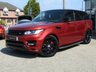 USED 2013 63 LAND ROVER RANGE ROVER SPORT 3.0 SDV6 AUTOBIOGRAPHY DYNAMIC 5d 288 BHP Finished in CHILE RED METALIC with contrasting EBONY CLIMATE HEATED LEATHER SEATS. This Range Rover Sport is a luxurious top of the range SUV. This car is a good choice if you want a posh car that's brilliant for family life. Features include, Stealth Pack, 22" alloys, Side Steps, Rear view camera, Climate front and rear Leather Seats, Sat Nav, DAB, Cruise, 22" Alloys and much more. Dealer serviced at 12240 miles, 25619 miles, 44281 miles, 54466 miles, 64443 miles and at 76671 miles.