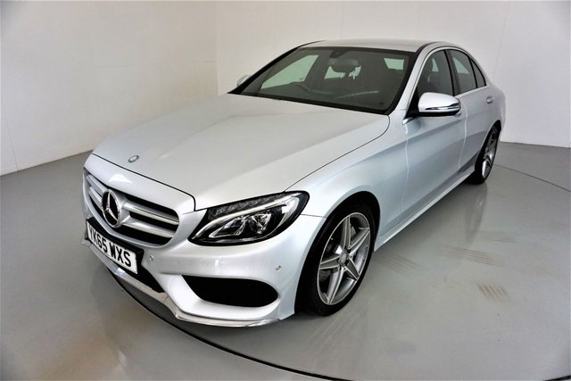 2015 65 Mercedes-Benz C Class 2.1 C250 D AMG LINE 4d AUTO-2 OWNER CAR-HEATED SEATS-BLACK LEATHER-18