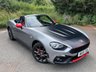 USED 2019 19 ABARTH 124 1.4 SPIDER MULTIAIR 2d 168 BHP RED & BLACK LEATHER