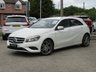 USED 2015 65 MERCEDES-BENZ A-CLASS 1.5 A180 CDI BLUEEFFICIENCY SPORT 5d 109 BHP Finished in POLAR WHITE with contrasting FULL HEATED LEATHER trim. This A class certainly looks smart, with its slim lights and smooth body panels. There's plenty of room in the front and the back which will suit the average family. Features include, &pound;20 Road Tax, Part Leather trim, B/Tooth, Cruise Control 17" alloys and much more. Dealer Serviced at 15123 miles, 41646 miles, 49841 miles and at 52938 miles by EMC on arrival. MOT due 13/6/2022.