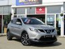 USED 2014 14 NISSAN QASHQAI 1.5 DCI TEKNA 5d 108 BHP Finished in BLADE SILVER METALLIC with contrasting EBONY BLACK HEATED SEATS. The Qashqai is one of the best selling SUV's around at the moment. This Top of the range edition is comfy, easy to drive and has enough space for 5 adults. Features include, Full heated leather, Sat Nav, Pan Roof, AUTO PARKING, 360 Reverse Cameras, B/Tooth and much more. Dealer serviced at 7539 miles, 18352 miles, 30854 miles and at 56703 miles.