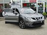 USED 2017 17 NISSAN QASHQAI 1.5 DCI TEKNA 5d 108 BHP Finished in GUN METAL GREY METALLIC with contrasting EBONY BLACK HEATED SEATS. The Qashqai is one of the best selling SUV's around at the moment. This Top of the range edition is comfy, easy to drive and has enough space for 5 adults. Features include, Full heated leather, Sat Nav, Pan Roof, 360 Reverse Cameras, DAB, B/Tooth and much more. Dealer serviced at 16502 miles, 21922 miles and on arrival at 29330 miles. Comes with 12 months MOT.