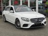 USED 2018 67 MERCEDES-BENZ E-CLASS 3.0 E 350 D AMG LINE PREMIUM 5d 255 BHP Finished in POLAR WHITE with contrasting Electric Memory Black Heated Leather interior. This stylish comfortable and classy looking Estate offers loads of room and most importantly economy and performance with its punchy 255 BHP. Extras include Premium Pack, Sat Nav,  Panoramic Roof, Electric Boot, 20" AMG alloys, B/Tooth, Rear View Camera, Front and Rear Park Sensors, Electric Heated Leather, Rear Heated Seats and much more. JCT600 Dealer Serviced at 9210 miles, 15621 miles and at 31185 miles