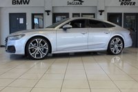 USED 2019 19 AUDI A7 3.0 SPORTBACK TDI QUATTRO S LINE 5d AUTO 282 BHP FINISHED IN A STUNNING METALLIC SILVER, COMPLIMENTED WITH BLACK HEATED HALF LEATHER AND SUEDE SEATS WITH ELECTRIC ADJUSTMENT AND MEMORY PROGRAMME + 1 OWNER FROM NEW, COMES WITH A FULL AUDI SERVICE HISTORY AND THE BALANCE OF AUDI'S MANUFACTURERS WARRANTY UNTIL MARCH 2022 + A SIMPLY OUTSTANDING EXAMPLE + AUDI VIRTUAL COCKPIT DIGITAL DASH DISPLAY +  MMI NAV PLUS SATELLITE NAVIGATION + REVERSE CAMERA + APPLE CARPLAY AND ANDROID AUTO + AUTOMATIC BI XENON HEADLIGHTS + 21 INCH ALLOY WHEELS