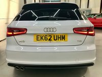 USED 2012 62 AUDI A3 2.0 TDI S LINE 3d 148 BHP GLACIER WHITE, S LINE, B-TOOTH