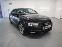 USED 2014 64 AUDI A5 2.0 TDI BLACK EDITION 2d 177 BHP THIS STUNNING BLACK EDITION AUDI A5 HAS BEEN TAKEN IN PART EXCHANGE. WITH AUDI SERVICE HISTORY & 2 KEYS