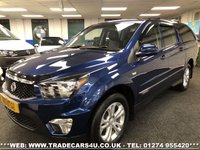 USED 2016 16 SSANGYONG KORANDO SPORTS RARE SSANGYONG KORANDO SPORT 2.0TD EXT AUTO DIESEL 4X4 PICKUP DOUBLE CAB EURO 6 FREE UK DELIVERY*VIDEO AVAILABLE* FINANCE ARRANGED* PART EX*HPI CLEAR