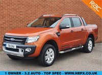USED 2015 15 FORD RANGER 3.2 WILDTRAK 4X4 DCB TDCI 4d 197 BHP 1 OWNER, HUGE SPEC