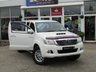 USED 2013 13 TOYOTA HI-LUX 3.0 INVINCIBLE 4X4 D-4D DCB 169 BHP Finished in WHITE with GREY CLOTH TRIM. This refined and rugged and very clean HI-LUX is the complete pick-up package. It is stylish, practical and capable of hauling huge loads. Features include, NO VAT,  Side Bars, Cruise Control, Rear View Camera, B/Tooth and much more. 12 Months MOT.