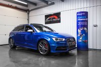 USED 2014 64 AUDI A3 2.0 S3 SPORTBACK QUATTRO 5d 296 BHP SUPERSPORT SEATS+SEPANG BLUE+NAV