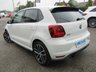 USED 2016 16 VOLKSWAGEN POLO 1.8 GTI 5d 189 BHP Finished in PURE WHITE with contrasting retro cloth trim. This Polo is quick and great fun to drive. The Polo is one of the best selling and popular small cars around. It is very comfortable and practical, with a distinct upmarket feel to it. Features include 17" Alloys, DAB, 2 Keys, B/Tooth, Daytime Run Lights and much more. Dealer serviced at 12488 miles, 19691 miles, 27527 miles and on arrival at 39387 miles. 12 Months MOT.