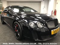 USED 2010 10 BENTLEY CONTINENTAL RARE BENTLEY CONTINENTAL GT SUPERSPORTS 6.0 W12 4WD COUPE 621 BHP *ONYX BLK PRL* FREE UK DELIVERY*VIDEO AVAILABLE* FINANCE ARRANGED* PART EX*HPI CLEAR