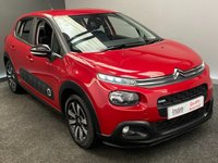 USED 2017 17 CITROEN C3 1.2 PURETECH FEEL 5d 81 BHP STYLE PACK RARE &pound;20TAX IN RED