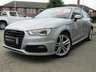 USED 2014 14 AUDI A3 2.0 TDI QUATTRO S LINE 3d 182 BHP Finished in FLORET SILVER metallic with Part LEATHER SPORTS Trim. This great looking TDI quattro brings more poke and all-wheel drive to Audi's impressive hatchback range. In short this Audi is absolutely gorgeous. Specifications include Front and Rear Cameras, DAB radio, B/Tooth, 18" Alloys, 4x4, Part Leather and much more. Dealer serviced at 18443 miles, 29462 miles, (inc haldex), 39224 miles, 49333 miles, 52165 miles, 58687 miles (Cam Belt and Water Pump), and at 65695 miles(inc Haldex).