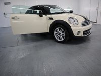 USED 2014 63 MINI COUPE 1.6 COOPER 2d 120 BHP WHITE COOPER COUPE WITH PEPPERPACK AND TWIN SPOKE ALLOY WHEELS AS FITTED FACTORY EXTRAS PLUS FULL BLUETOOTH PHONE WITH USB AUDIO THIS CAR IS QUITE SPECIAL