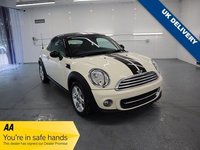 USED 2014 63 MINI COUPE 1.6 COOPER 2d 120 BHP WHITE COOPER COUPE WITH PEPPERPACK AND TWIN SPOKE ALLOY WHEELS AS FITTED FACTORY EXTRAS PLUS FULL BLUETOOTH PHONE WITH USB AUDIO THIS CAR IS QUITE SPECIAL