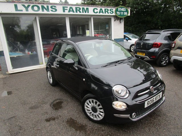 2016 16 Fiat 500c 1.2 LOUNGE CONVERTIBLE 3d 69 BHP NEW SHAPE