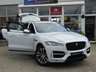 USED 2016 66 JAGUAR F-PACE 2.0 R-SPORT 5d 178 BHP Finished in GLACIER WHITE MET with contrasting EBONY FULL HEATED LEATHER TRIM. The Jaguar F-Pace is a large, stylish family car and one of the few SUVs on sale that is genuinely good fun to drive. It has a host of features that include SLIDE OPENING PAN ROOF, Sat Nav, Heated Leather, DAB Radio, Power rear Boot, Alloys, Cruise Control and much more. Comes with 2 keys & dealer serviced at the following miles: 19644 miles, 43463 miles, 64500 miles, 75260 miles