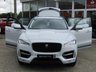 USED 2016 66 JAGUAR F-PACE 2.0 R-SPORT 5d 178 BHP Finished in GLACIER WHITE MET with contrasting EBONY FULL HEATED LEATHER TRIM. The Jaguar F-Pace is a large, stylish family car and one of the few SUVs on sale that is genuinely good fun to drive. It has a host of features that include SLIDE OPENING PAN ROOF, Sat Nav, Heated Leather, DAB Radio, Power rear Boot, Alloys, Cruise Control and much more. Comes with 2 keys & dealer serviced at the following miles: 19644 miles, 43463 miles, 64500 miles, 75260 miles