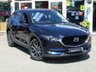 USED 2017 10 MAZDA CX-5 2.2 D SPORT NAV 5d 148 BHP Finished in DEEP CRYSTAL BLUE PEARL with contrasting BLACK HEATED LEATHER trim. This Mazda really is one of the best large family cars to drive. The Mazda CX-5's smart exterior is mirrored by its well-equipped cabin. Features include, BOSE, Heads Up Display, Sat Nav, DAB Radio, B/Tooth, Heated Steering Wheel, Heated Leather Seats, Power Rear Boot, Front and Rear Park Sensors and much more. Dealer Serviced at 7 miles, 13324 miles, 25809 miles, 37248 miles and at 50005 miles. MOT Due 18/3/2022.
