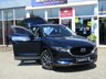 USED 2017 10 MAZDA CX-5 2.2 D SPORT NAV 5d 148 BHP Finished in DEEP CRYSTAL BLUE PEARL with contrasting BLACK HEATED LEATHER trim. This Mazda really is one of the best large family cars to drive. The Mazda CX-5's smart exterior is mirrored by its well-equipped cabin. Features include, BOSE, Heads Up Display, Sat Nav, DAB Radio, B/Tooth, Heated Steering Wheel, Heated Leather Seats, Power Rear Boot, Front and Rear Park Sensors and much more. Dealer Serviced at 7 miles, 13324 miles, 25809 miles, 37248 miles and at 50005 miles. MOT Due 18/3/2022.