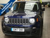 USED 2017 17 JEEP RENEGADE 1.6 M-JET SPORT 5d 119 BHP 1 OWNER FSH WARRANTY