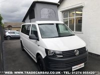 USED 2016 16 VOLKSWAGEN TRANSPORTER VW TRANSPORTER T32 STARTLINE T6 TDI B.MOTION LWB WHITE CAMPER MOTORHOME ** FREE UK DELIVERY*VIDEO AVAILABLE* FINANCE ARRANGED* PART EX*HPI CLEAR