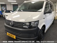 USED 2016 16 VOLKSWAGEN TRANSPORTER VW TRANSPORTER T32 STARTLINE T6 TDI B.MOTION LWB WHITE CAMPER MOTORHOME ** FREE UK DELIVERY*VIDEO AVAILABLE* FINANCE ARRANGED* PART EX*HPI CLEAR