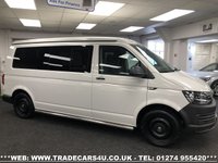 USED 2016 16 VOLKSWAGEN TRANSPORTER VW TRANSPORTER T32 STARTLINE T6 TDI B.MOTION LWB WHITE CAMPER MOTORHOME ** FREE UK DELIVERY*VIDEO AVAILABLE* FINANCE ARRANGED* PART EX*HPI CLEAR