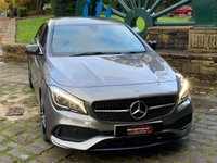 USED 2017 17 MERCEDES-BENZ CLA 1.6 CLA 180 AMG LINE 4d 121 BHP MERCEDES CLA AMG-LINE COUPE, MOUNTAIN GREY METALLIC / GREY LEATHER-ALCANTARA INTERIOR, SATELLITE NAVIGATION, FULL MERCEDES DEALER SERVICE HISTORY , 1 FORMER KEEPER HAVING COVERED ONLY 40,307 MILES FROM BRAND NEW