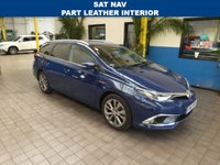 USED 2017 17 TOYOTA AURIS 1.8 VVT-I EXCEL TOURING SPORTS TSS 5d 99 BHP SAT NAV PART LEATHER INTERIOR HEATED SEATS