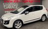 USED 2013 13 PEUGEOT 3008 1.6 ALLURE HDI FAP 5d 115 BHP PEARL WHITE PAN ROOF HEADUP