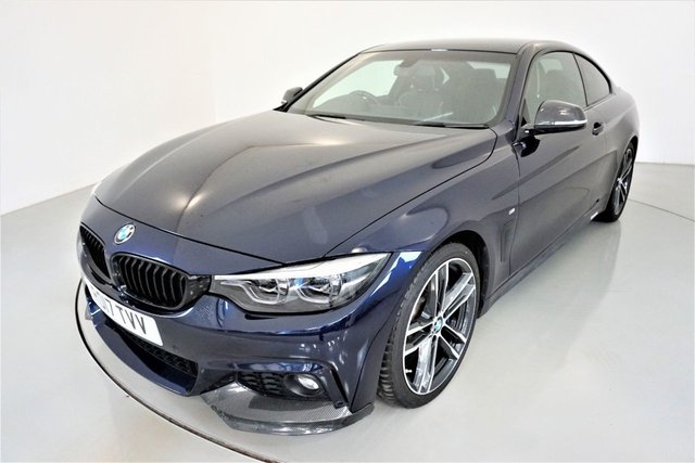 2017 17 BMW 4 Series 3.0 440I M SPORT 2d-M PERFORMANCE KIT-ADAPTIVE LED HEADLIGHTS-HARMAN KARDON-HEATED EXTENED BLACK  MERINO LEATHER SEATS-ELECTRIC MEMORY SEAT-BLUETOOTH-CRUISE CONTROL-PROFESSIONAL NAVIGATION-PARKING SENSORS-DAB RADIO-CLIMATE CONTROL-ELECTRIC FOLDING MIRRORS-M PERFORMANCE EXHAUST