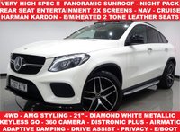 USED 2017 67 MERCEDES-BENZ GLE-CLASS 3.0 350D V6 (258 PS) AMG LINE (PREMIUM PLUS) 4MATIC 9G-TRONIC..WOW !!..COLOSSAL SPECIFICATION..EVERY EXTRA..PAN ROOF + 2 TONE E/M/HEATED LEATHERS + AMG STYLING PACK + 21