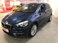 USED 2016 66 BMW 2 SERIES 1.5 216D LUXURY ACTIVE TOURER 5d 114 BHP * REVERSE ASSIST CAMERA *  BLACK DAKOTA LEATHER TRIM * HEATED FRONT SEATS * SUN PROTECTION GLASS  *