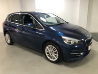 USED 2016 66 BMW 2 SERIES 1.5 216D LUXURY ACTIVE TOURER 5d 114 BHP * REVERSE ASSIST CAMERA *  BLACK DAKOTA LEATHER TRIM * HEATED FRONT SEATS * SUN PROTECTION GLASS  *