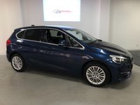 USED 2016 66 BMW 2 SERIES 1.5 216D LUXURY ACTIVE TOURER 5d 114 BHP * REVERSE ASSIST CAMERA *  BLACK DAKOTA LEATHER TRIM * HEATED FRONT SEATS * SUN PROTECTION GLASS  *