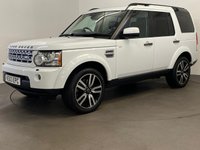 USED 2013 63 LAND ROVER DISCOVERY 4 3.0 SDV6 HSE LUXURY 5d 255 BHP Truily outstanding Dicovery 4 SDV6 HSE LUXURY 7 Seater, Spectacular Fuji white, full black ebony windsor premium leather, rear media package factory fitted 2 sceens, privacy glass, heated rear seats, free uk delivery 12 months mot "no advisories " New cam belt fitted for delivery, 2 keys,