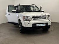 USED 2013 63 LAND ROVER DISCOVERY 4 3.0 SDV6 HSE LUXURY 5d 255 BHP Truily outstanding Dicovery 4 SDV6 HSE LUXURY 7 Seater, Spectacular Fuji white, full black ebony windsor premium leather, rear media package factory fitted 2 sceens, privacy glass, heated rear seats, free uk delivery 12 months mot "no advisories " New cam belt fitted for delivery, 2 keys,