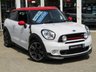 USED 2015 65 MINI PACEMAN 1.6 JOHN COOPER WORKS 3d 215 BHP Finished in LIGHT WHITE PEARL with BLACK HEATED LEATHER Trim. This rare and quirky 4x4 fun car is distinctive in appearance. Over &pound;4500 of Extras. Features include, Chilli Pack, Full Heated Leather, Sat Nav Cruise Control, Power folding MirrorsAir Con, Blue tooth, DAB and much more. Dealer serviced at 14000 miles, 20000 miles and at 25000 miles. This car will be serviced and will have 12 months MOT.