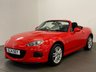 USED 2014 14 MAZDA MX-5 1.8 I ROADSTER SE 2d 125 BHP Super High Gloss red in stock ready for suimmer breeze cruising FREE UK  DELIVERY